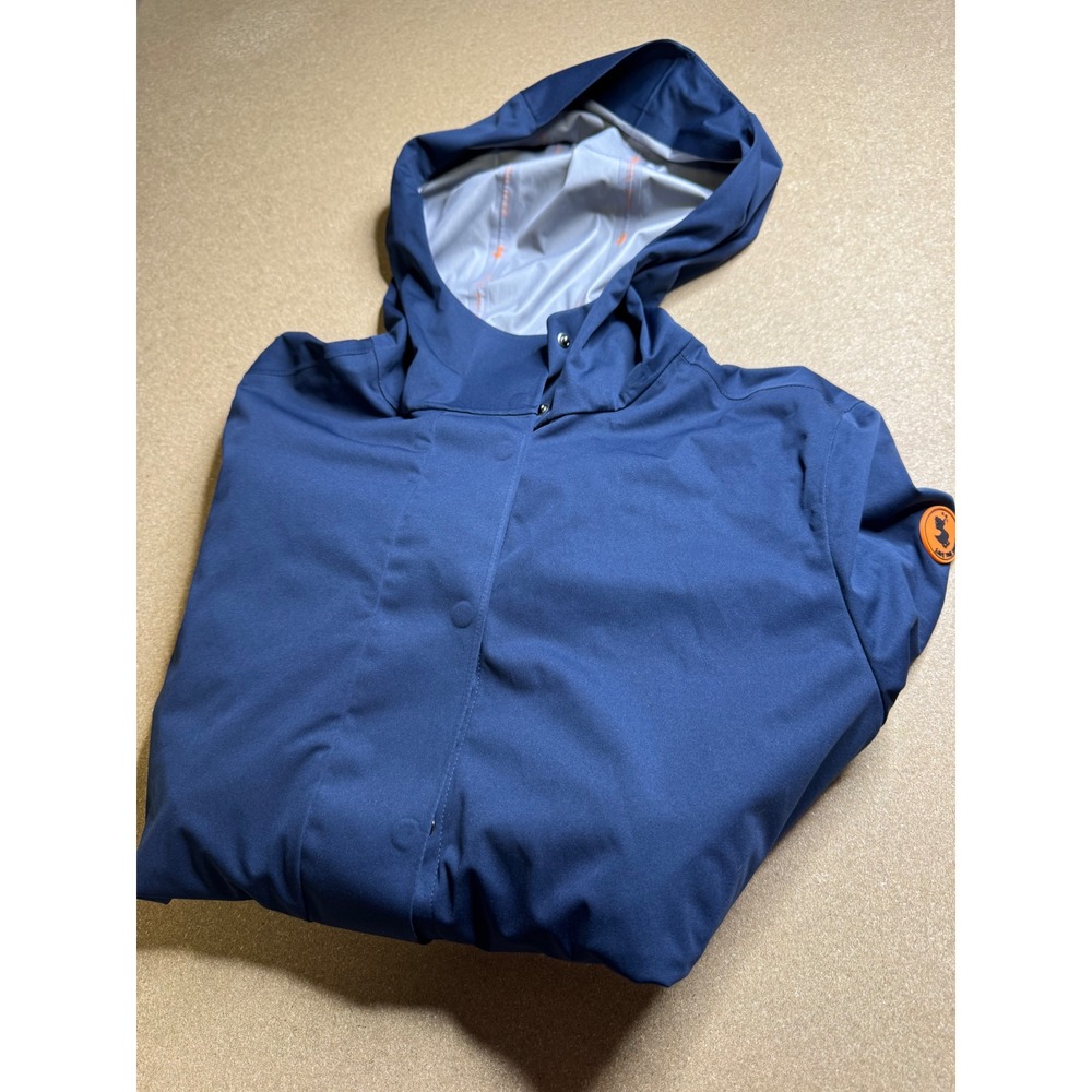 Save The Duck Rainy Hooded Jacket Navy Blue Eco-Friendly Water Repellent 4/XL